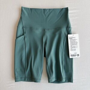 NWT Lululemon Align High Rise Short with Pockets 8" Tidewater Teal
